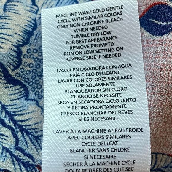 Kut From The Kloth Floral Pink/Blue Cold Shoulder Top Size Medium - Picture 5 of 11